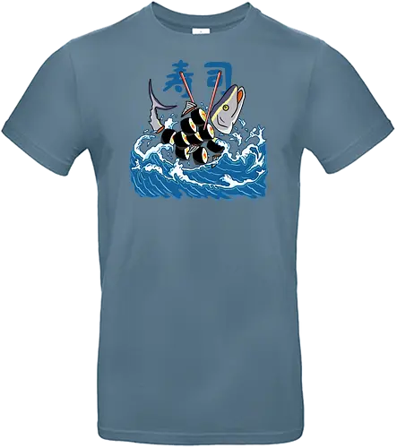 Tuna Sushi in the Wave - sushi, thunfisch, tuna, japan - Standard T-Shirt