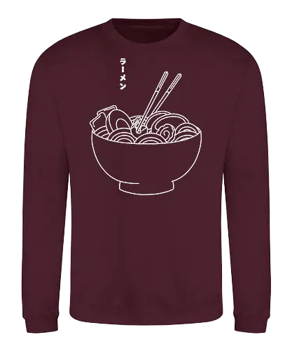 Ramen Noodles Minimalist - ramen, doodle, minimalist, line art - Sweatshirt