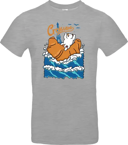 Croissant and Cat in the Wave