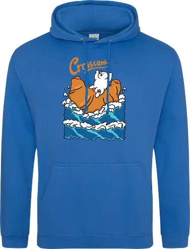 Croissant and Cat in the Wave