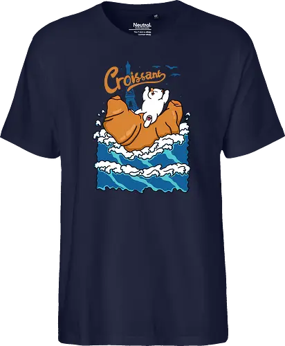 Croissant and Cat in the Wave