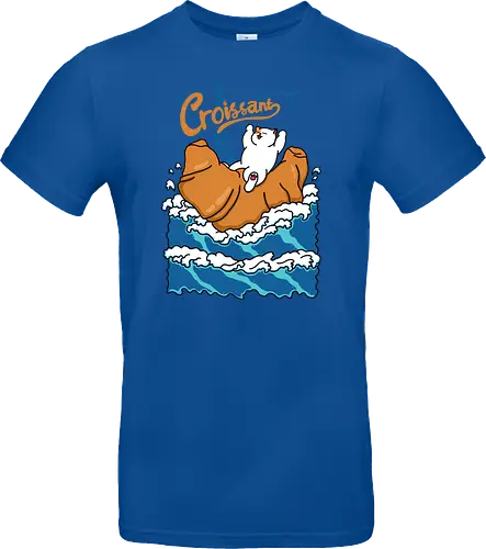 Croissant and Cat in the Wave