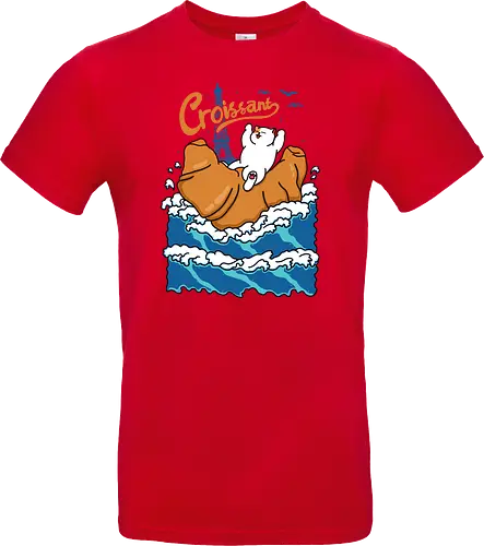 Croissant and Cat in the Wave