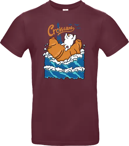 Croissant and Cat in the Wave