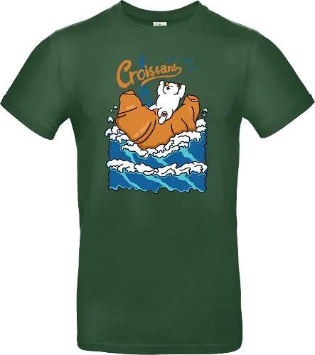 Croissant and Cat in the Wave