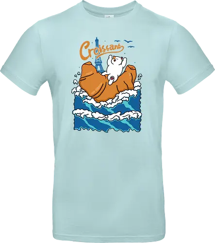 Croissant and Cat in the Wave
