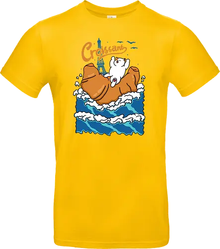 Croissant and Cat in the Wave