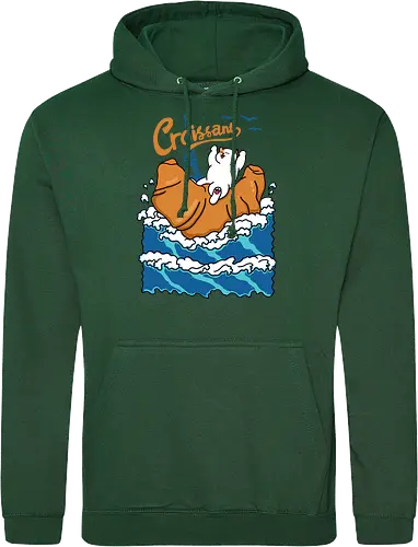 Croissant and Cat in the Wave