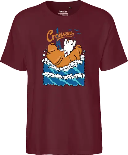 Croissant and Cat in the Wave