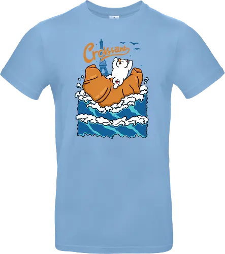 Croissant and Cat in the Wave