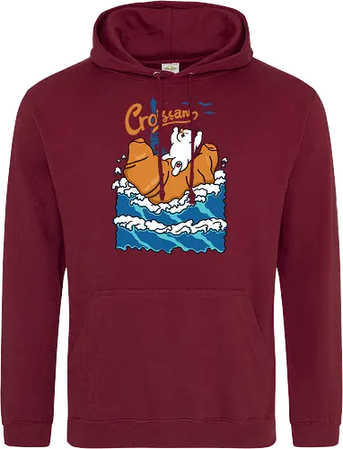 Croissant and Cat in the Wave