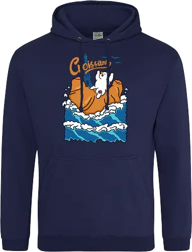 Croissant and Cat in the Wave