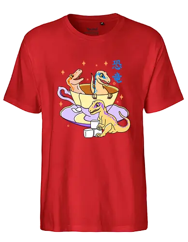 Happy Raptor - raptor, dino, tee, t - Fairtrade T-Shirt