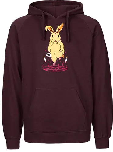 Summoning Cute Jackalope Yellow - summon, pentagram, bunny - Fairtrade Hoodie