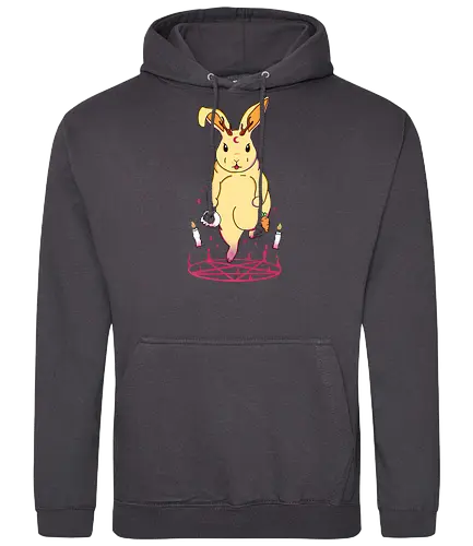 Summoning Cute Jackalope Yellow - summon, pentagram, bunny - Standard Hoodie