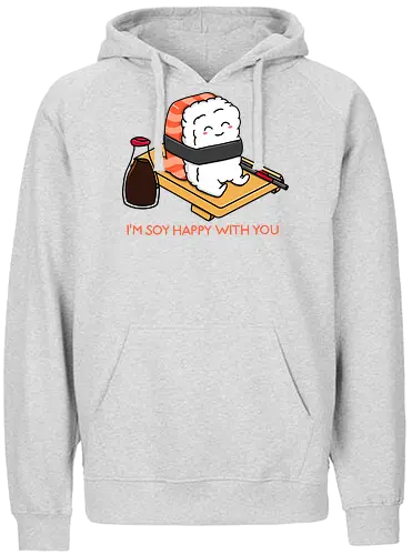 Soy Happy Sushi - sushi, Soy sauce, happy, food - Fairtrade Hoodie