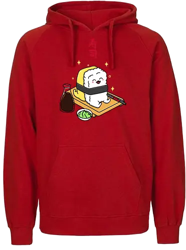 Happy Tamago Sushi - happy, sushi, Soy sauce, food - Fairtrade Hoodie