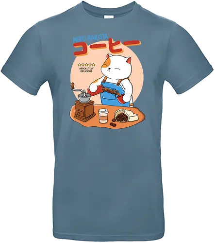 Neko Barista - katze, cat, neko, coffee, kaffee - Standard T-Shirt
