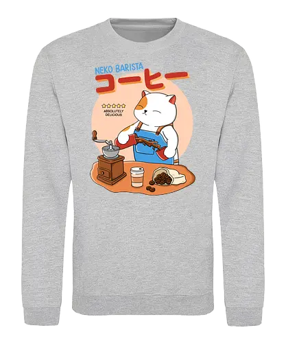 Neko Barista - katze, cat, neko, coffee, kaffee - Sweatshirt