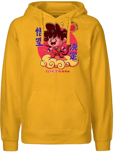 Kid Goku - dragon, ball, goku, anime, manga - Fairtrade Hoodie