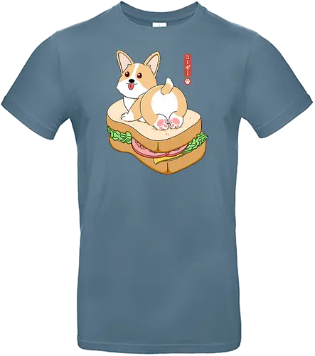 Corgi Sandwich - Sandwich, dog, cute, corgi - Standard T-Shirt