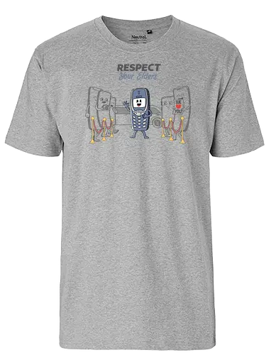 Always Respect - Cellphone, handy, Old, retro, Unzerstörbar, Indestructible - Fairtrade T-Shirt