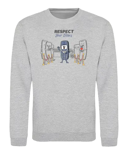 Always Respect - Cellphone, handy, Old, retro, Unzerstörbar, Indestructible - Sweatshirt