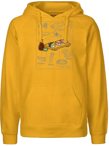 Sushi Ingredients - sushi, fish, snack, nigiri - Fairtrade Hoodie