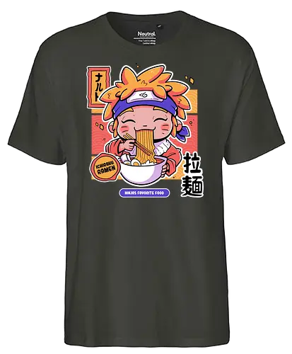 Ninjas Favorite Food - ninja, shinobi, anime, manga, ramen, Ichiraku - Fairtrade T-Shirt