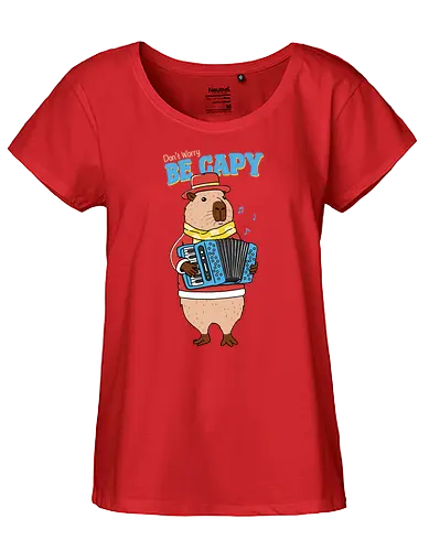 Happy Capy - don't worry, Capybara, cute, süß - Fairtrade Girl Shirt