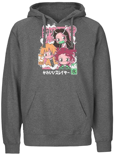 Cute Slayer - demon, slayer, kawaii, anime, manga - Fairtrade Hoodie