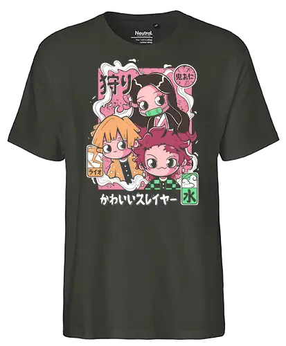 Cute Slayer - demon, slayer, kawaii, anime, manga - Fairtrade T-Shirt