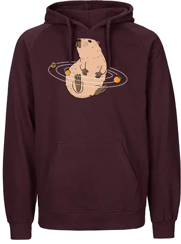 Capy Solar System - Capybara, solar system, yuzu - Fairtrade Hoodie