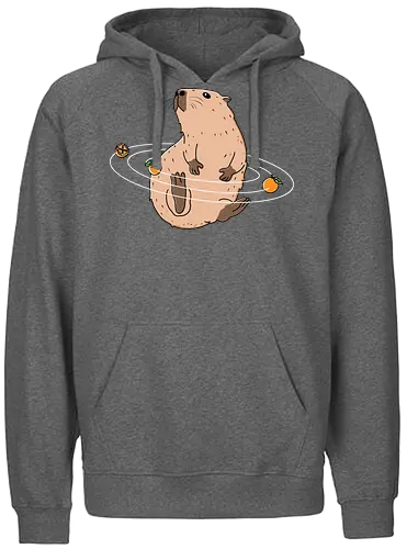 Capy Solar System - Capybara, solar system, yuzu - Fairtrade Hoodie
