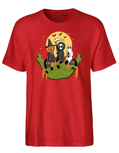 A Piece of Halloween - halloween, witch, zombie, jack-o-lantern - Fairtrade T-Shirt
