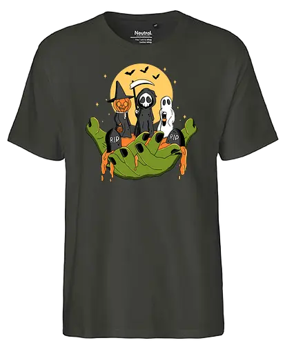 A Piece of Halloween - halloween, witch, zombie, jack-o-lantern - Fairtrade T-Shirt