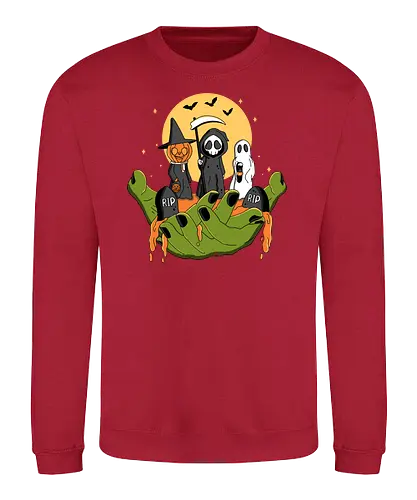A Piece of Halloween - halloween, witch, zombie, jack-o-lantern - Sweatshirt