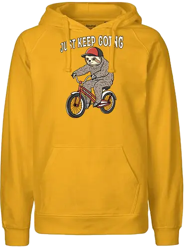 Keep Going Sloth - faultier, sloth, bike - Fairtrade Hoodie