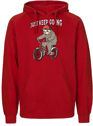 Keep Going Sloth - faultier, sloth, bike - Fairtrade Hoodie