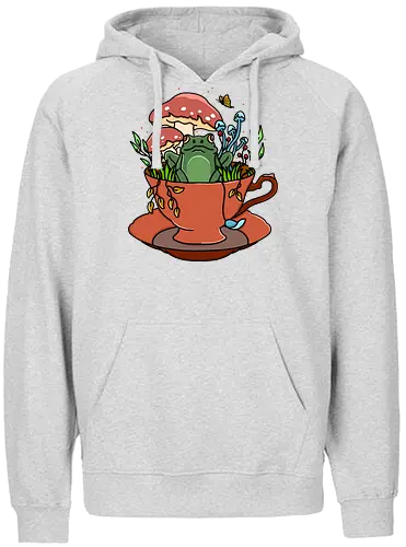 Frog Tea Cup - Frosch, Frog, tee, cup, tea - Fairtrade Hoodie