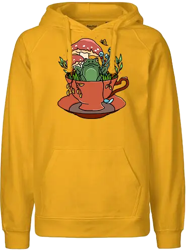 Frog Tea Cup - Frosch, Frog, tee, cup, tea - Fairtrade Hoodie