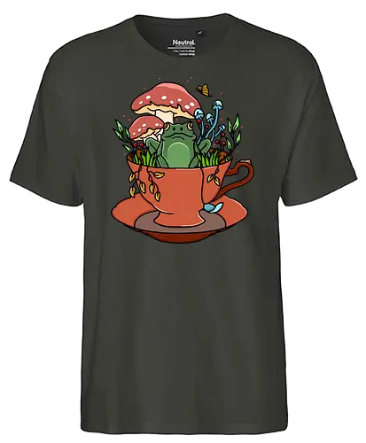 Frog Tea Cup - Frosch, Frog, tee, cup, tea - Fairtrade T-Shirt