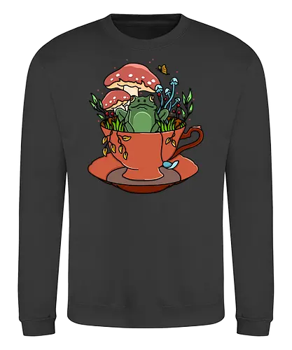 Frog Tea Cup - Frosch, Frog, tee, cup, tea - Sweatshirt