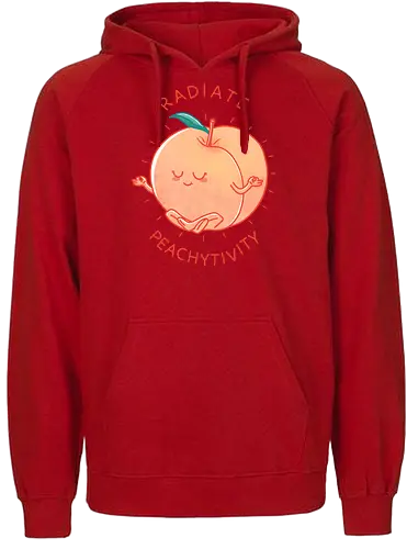 Radiate Peachytivity - pfirsich, meditation, positive, peach - Fairtrade Hoodie
