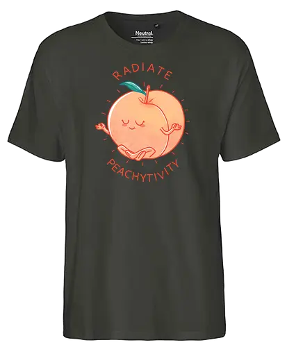 Radiate Peachytivity - pfirsich, meditation, positive, peach - Fairtrade T-Shirt