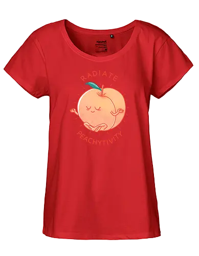 Radiate Peachytivity - pfirsich, meditation, positive, peach - Fairtrade Girl Shirt