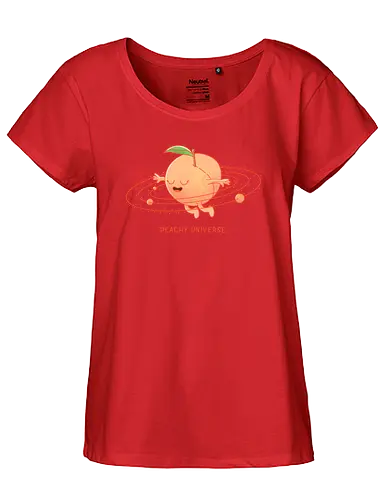 Peachy Universe - pfirsich, universum, galaxy, peach - Fairtrade Girl Shirt