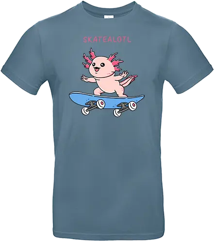 Axolotl Skateboard - Axolotl, Skating, skateboard, pun - Standard T-Shirt