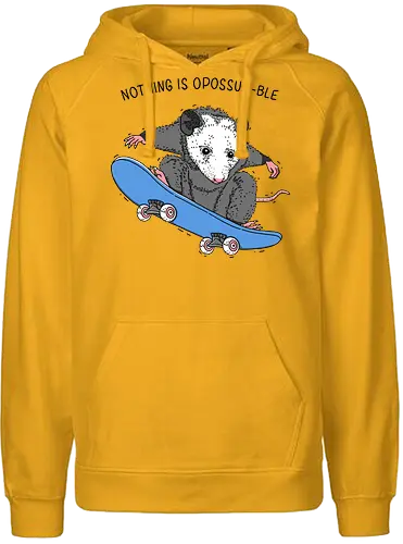 Nothing is Opossumble - Impossible, opossum, Skating - Fairtrade Hoodie