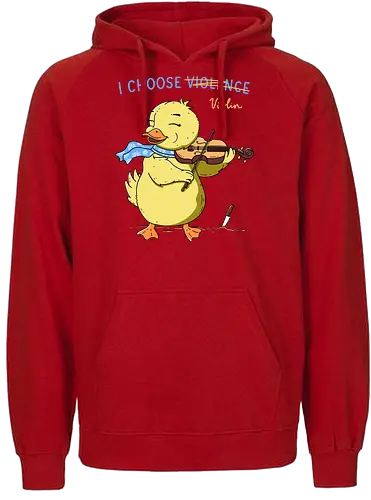 I Choose Violin - violine, duck, ente - Fairtrade Hoodie